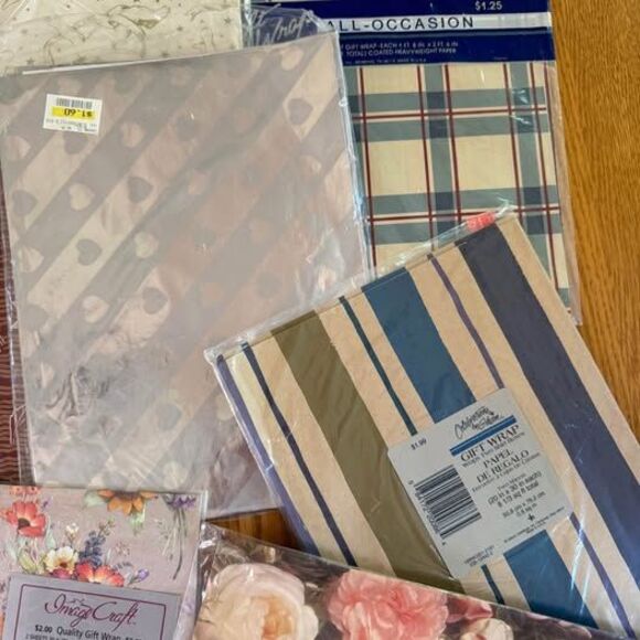 11 Vintage Gift Wrap Wrapping Paper All Occasions Mostly New - Picture 5 of 6